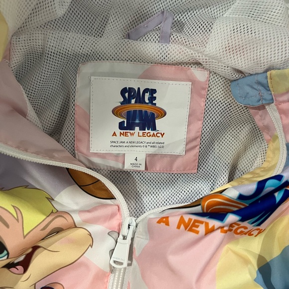 Members only, space jam Lola windbreaker! Girls 4! EUC. - Picture 2 of 5